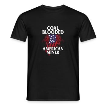 Mineur de charbon On ne s’arrête pas quand on est fatigué Mining L - T-shirt homme - noir - Devant - AI Model Male 178 light (178cm)