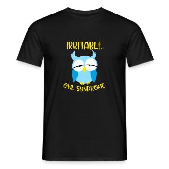 Syndrome de la chouette irritable Drôle Oiseaux nocturnes Humour - T-shirt homme - noir - Devant - AI Model Male 178 light (178cm)