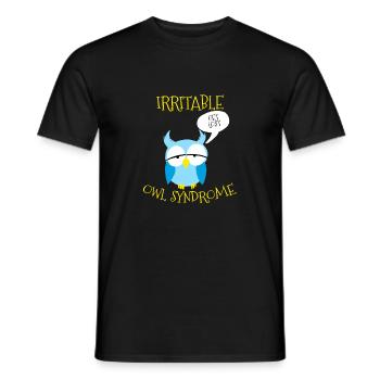 Syndrome de la chouette irritable se perdre Jeu de mots nocturne - T-shirt homme - noir - Devant - AI Model Male 178 light (178cm)