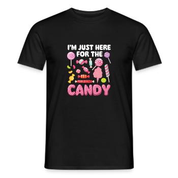 I'm Just Here For The Candy - Lollipop Candy Lover - Men's T-Shirt - black - Front - AI Model Male 178 light (178cm)