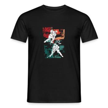 Ice Hockey Player Hockey Fan Ice Hockey Team - Men's T-Shirt - black - Front - AI Model Male 178 light (178cm)