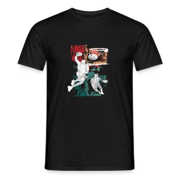 Basketballteam Basketballspieler Basketball - Männer T-Shirt - Schwarz - Vorne - AI Model Male 178 light (178cm)