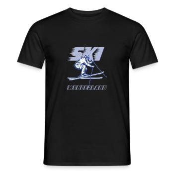 SKI Wonderland - SKIING - Men's T-Shirt - black - Front - AI Model Male 178 light (178cm)