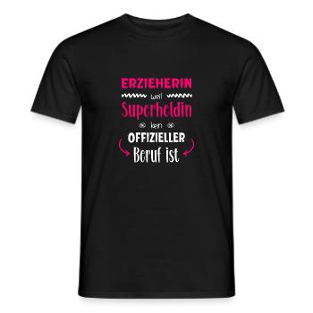 Erzieherin Superheldin - Männer T-Shirt - Schwarz - Vorne - AI Model Male 178 light (178cm)