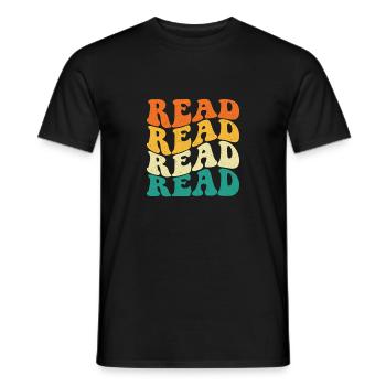 Lesen Lesen Lesen Lesen Lesen - Book Lover Bookworm - Männer T-Shirt - Schwarz - Vorne - AI Model Male 178 light (178cm)