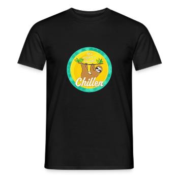Chilliges Faultier - Männer T-Shirt - Schwarz - Vorne - AI Model Male 178 light (178cm)