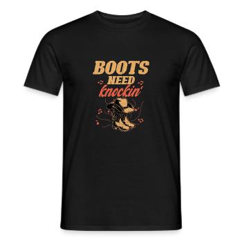 Boots Need Knockin' Musique Country Ouest - T-shirt homme - noir - Devant - AI Model Male 178 light (178cm)