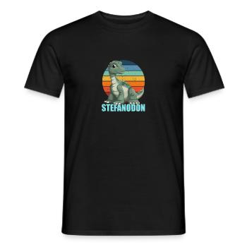 Stefanodon Combinaison de Stefan et d’Iguanodon - T-shirt homme - noir - Devant - AI Model Male 178 light (178cm)