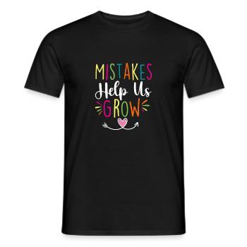 Fehler helfen uns zu wachsen - Lehrer Schüler Schule - Männer T-Shirt - Schwarz - Vorne - AI Model Male 178 light (178cm)