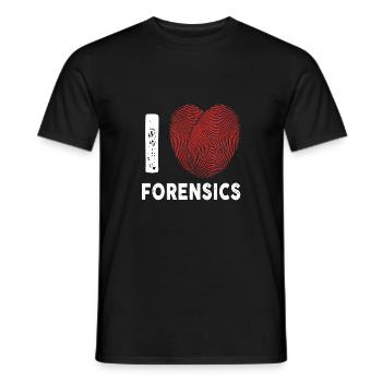 J’aime la criminalistique Scientifique Enquêteur - T-shirt homme - noir - Devant - AI Model Male 178 light (178cm)