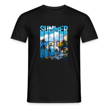 Croatie Croatie Hrvatska voyage été opatija - T-shirt homme - noir - Devant - AI Model Male 178 light (178cm)
