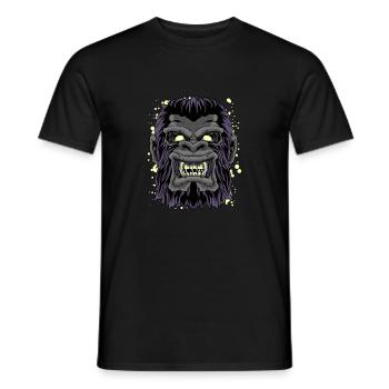 Tête de gorille fou drôle Gorille singe singe graphique - T-shirt homme - noir - Devant - AI Model Male 178 light (178cm)