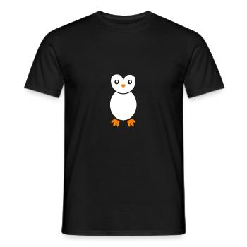 Niedlich Pinguin T-Shirt Lustig Schwarz Niedlich Vogel Tier Liebe - Männer T-Shirt - Schwarz - Vorne - AI Model Male 178 light (178cm)
