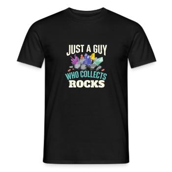Juste un gars qui collectionne des roches - Chasseur de géodes - T-shirt homme - noir - Devant - AI Model Male 178 light (178cm)