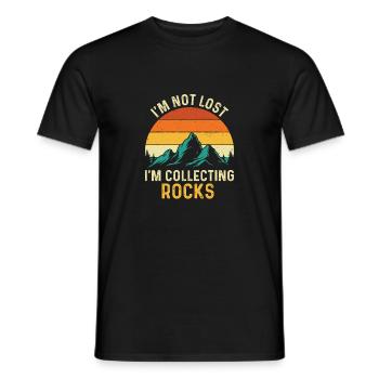 Je ne suis pas perdu, je ramasse des roches - Geode Hunter - T-shirt homme - noir - Devant - AI Model Male 178 light (178cm)