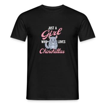 Nur ein Mädchen, das Chinchillas liebt - Animal Lover - Männer T-Shirt - Schwarz - Vorne - AI Model Male 178 light (178cm)