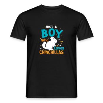 Juste un garçon qui aime les chinchillas - Chinchilla - T-shirt homme - noir - Devant - AI Model Male 178 light (178cm)