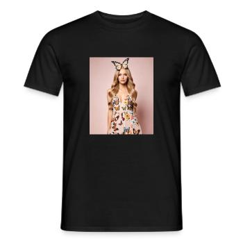 Butterfly dress. - Men's T-Shirt - black - Front - AI Model Male 178 light (178cm)