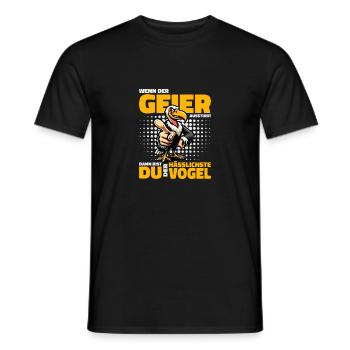 Wenn der Geier ausstirbt dann bist du der hässlich - Männer T-Shirt - Schwarz - Vorne - AI Model Male 178 light (178cm)