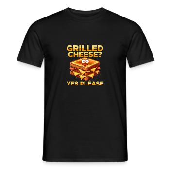Grilled Cheese? Yes Please Sandwich Food - Männer T-Shirt - Schwarz - Vorne - AI Model Male 178 light (178cm)