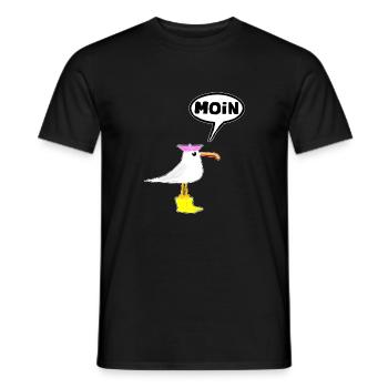 Moin Seagull Boots Speech Bubble Women Rubber Boots - Men's T-Shirt - black - Front - AI Model Male 178 light (178cm)