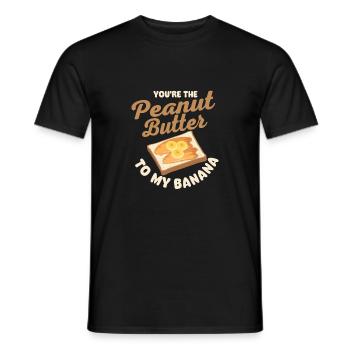 Tu es le beurre de cacahuète à ma banane - T-shirt homme - noir - Devant - AI Model Male 178 light (178cm)