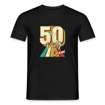 50 Birthday 50 Party Crew Squad 50th Bday Party - Men's T-Shirt - black - Front - AI Model Male 178 light (178cm)
