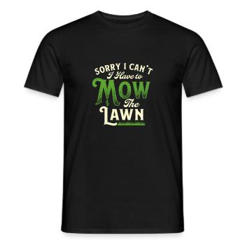 Tut mir leid, dass ich nicht kann, ich muss den Rasen mähen - Gardener - Männer T-Shirt - Schwarz - Vorne - AI Model Male 178 light (178cm)