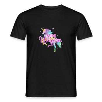Unicorn - Rainbow Unicorn Mystical Creature - Men's T-Shirt - black - Front - AI Model Male 178 light (178cm)