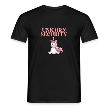 Unicorn Security - Mystical Creature Magical - Men's T-Shirt - black - Front - AI Model Male 178 light (178cm)