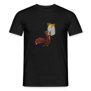 Eichhörnchen, das Nach Nüssen In Deinem Falschen Taschenspaß Greift - Männer T-Shirt - Schwarz - Vorne - AI Model Male 178 light (178cm)