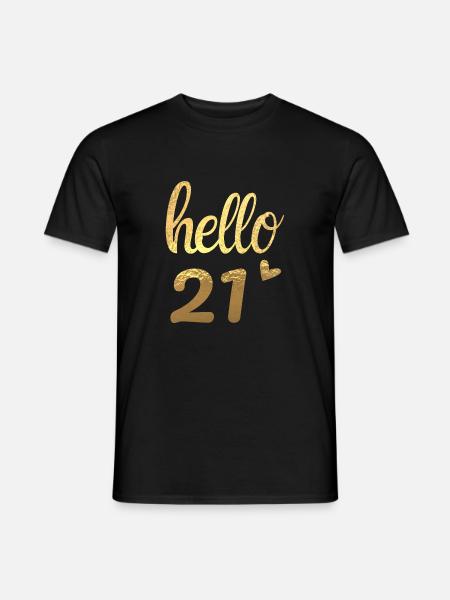 Hello 21 Gold - Men's T-Shirt - black