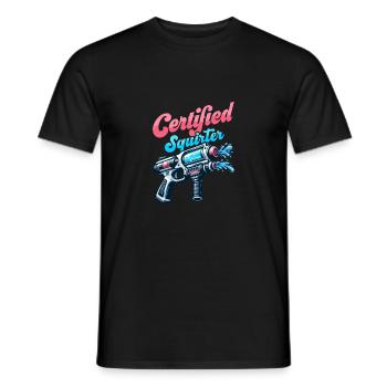 Certified Squirter Squirt Gun Summer Water Fun - Men's T-Shirt - black - Front - AI Model Male 178 light (178cm)
