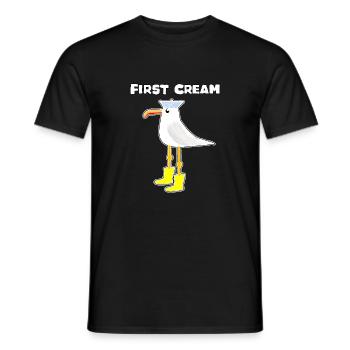 Première Crème Licorne Côtière - T-shirt homme - noir - Devant - AI Model Male 178 light (178cm)