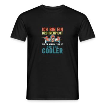 Je suis un pilote de drone RC Drone Quadcoptère - T-shirt homme - noir - Devant - AI Model Male 178 light (178cm)