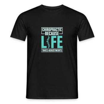 Chiropratique Physiothérapeute Chiropratique - T-shirt homme - noir - Devant - AI Model Male 178 light (178cm)