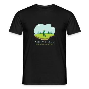 Soixante ans et toujours aussi swinguant Golf 60e anniversaire - T-shirt homme - noir - Devant - AI Model Male 178 light (178cm)
