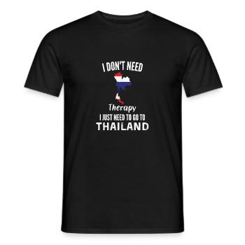 Ich brauche keine Therapie – nur Thailand - Männer T-Shirt - Schwarz - Vorne - AI Model Male 178 light (178cm)