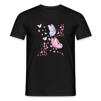 butterfly - T-shirt homme - noir - Devant - AI Model Male 178 light (178cm)