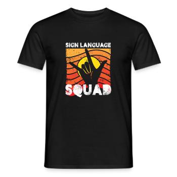 sign language squad Design for a sign language - Männer T-Shirt - Schwarz - Vorne - AI Model Male 178 light (178cm)