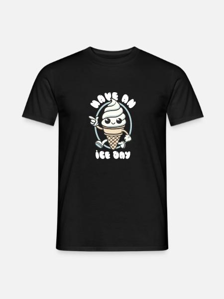 Have an Ice day softeis kawaii - Männer T-Shirt - Schwarz