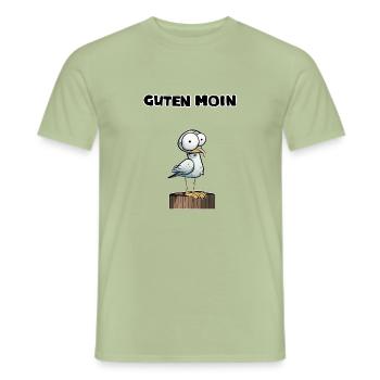 Guten Moin Möwe - Men's T-Shirt - sage - Front - AI Model Male 178 light (178cm)