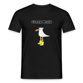 Good Moin Seagull Rubber Boots - Men's T-Shirt - black - Front - AI Model Male 178 light (178cm)