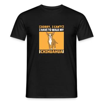 Drôle Chihuahua chien disant cadeau promenade - T-shirt homme - noir - Devant - AI Model Male 178 light (178cm)