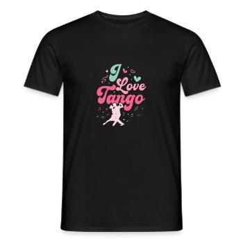J’aime le tango, la musique latine, la danse tango, la danse - T-shirt homme - noir - Devant - AI Model Male 178 light (178cm)