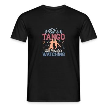 Tango comme personne ne regarde la musique latine Tan - T-shirt homme - noir - Devant - AI Model Male 178 light (178cm)