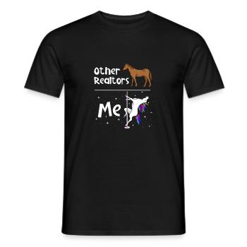 Other Realtors Me - Unicorn Real Estate Agent - Men's T-Shirt - black - Front - AI Model Male 178 light (178cm)