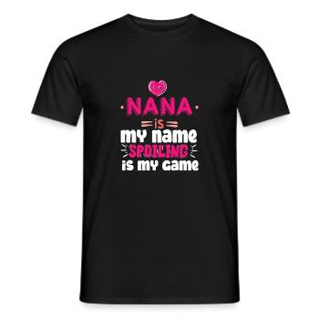 Gifts for Nana Grandma Nana is My Name - Men's T-Shirt - black - Front - AI Model Male 178 light (178cm)