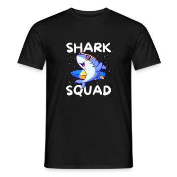 Shark Squad Fun Beach and Surfing Theme - Männer T-Shirt - Schwarz - Vorne - AI Model Male 178 light (178cm)