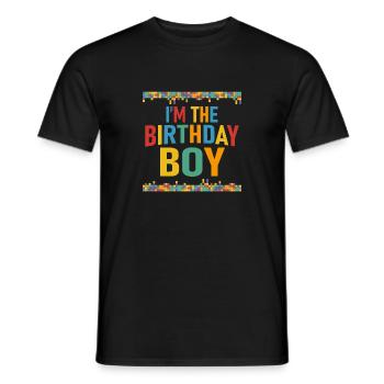 I'm the Birthday Boy Block Building Party Graphic - Männer T-Shirt - Schwarz - Vorne - AI Model Male 178 light (178cm)